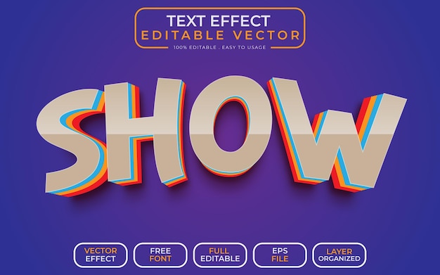 Шоу с 3d-текстовым эффектом