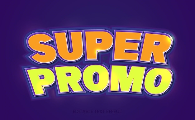 3D Text Effect Super Power