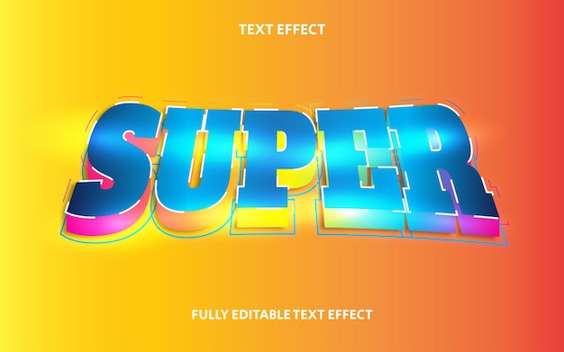 3d текстовый эффект супер