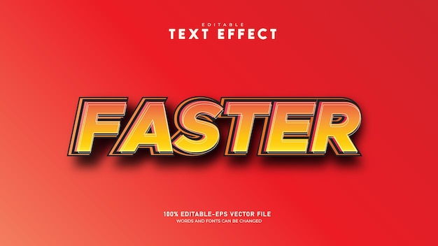 Vector 3d text effect template