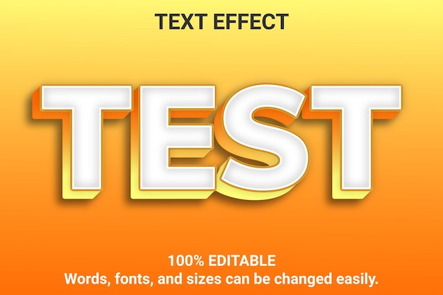 3d text effect template