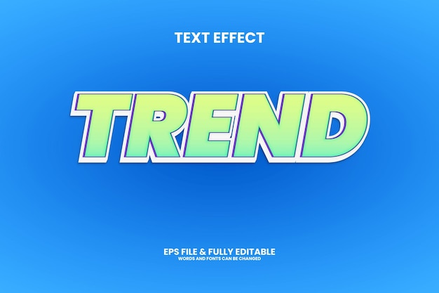 3d text effect trend editable