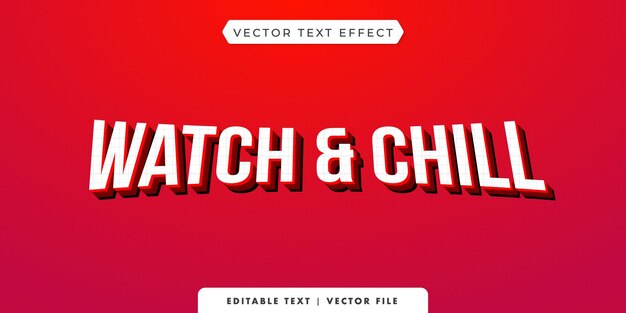 3d text effect watch and chill