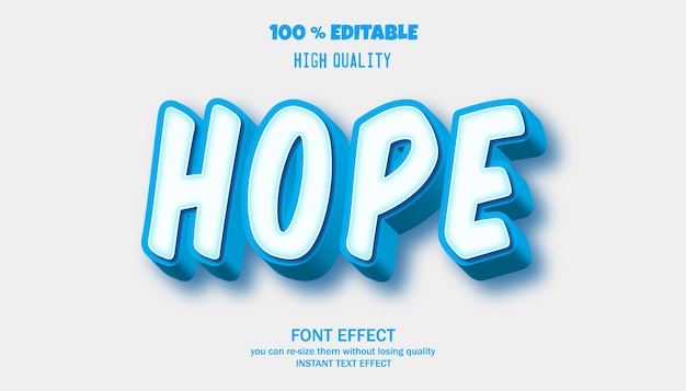 3d text effect with soft gradient