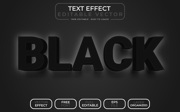 Vector 3d text effect