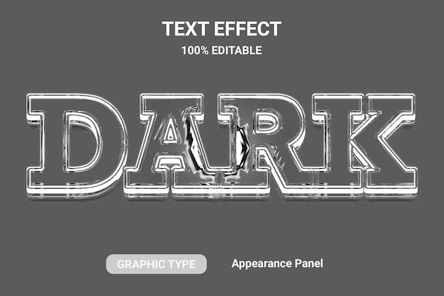 Vector 3d text effect