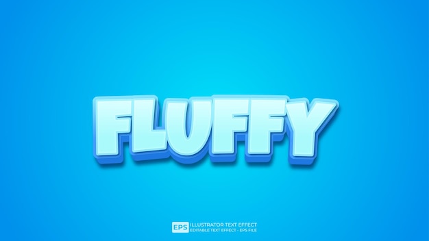 3D Text Fluffy editable text effect font
