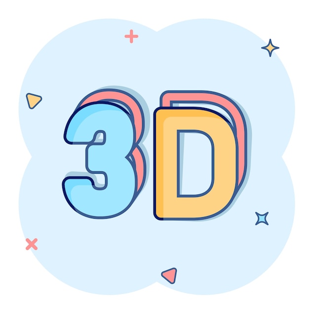 ベクトル 3d テキスト アイコン コミック スタイル word 漫画ベクトル図分離白地立体技術スプラッシュ効果ビジネス コンセプト