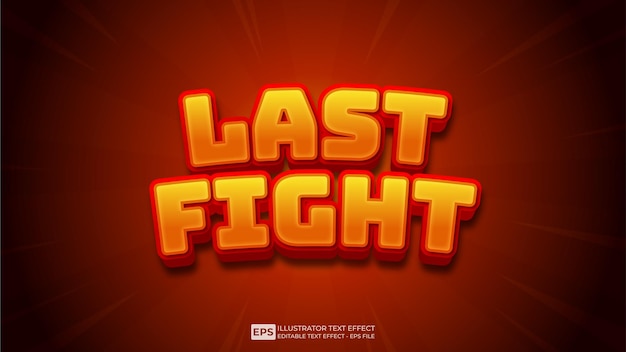 3D Text Last Fight 編集可能なテキスト効果フォント
