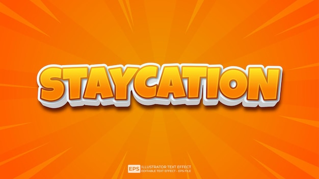 3D Text Stacycation editable text effect font