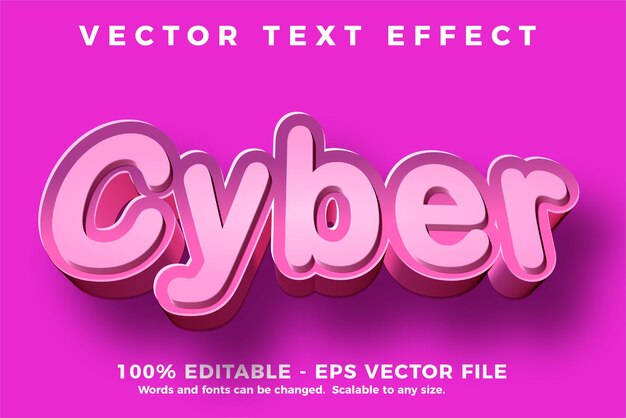 Vector 3d text style effect editable style effect template