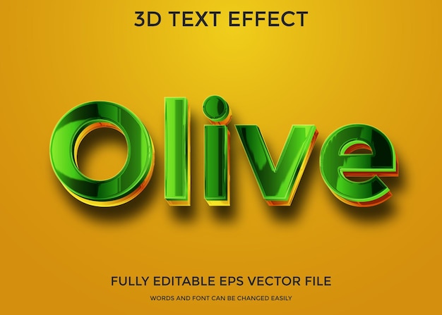 Vector 3d text style effect