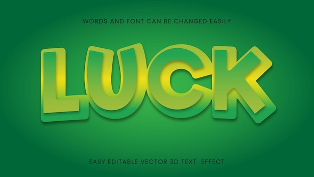 Vector 3d text style luck