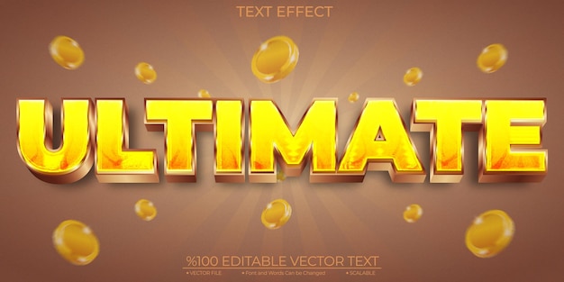 3D Text Ultimate Template Редактируемый 3D-векторный текстовый эффект