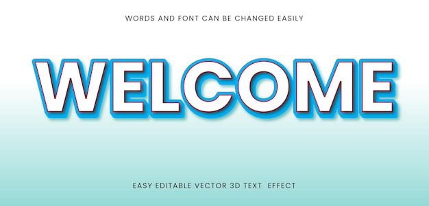 3d text welcome style design