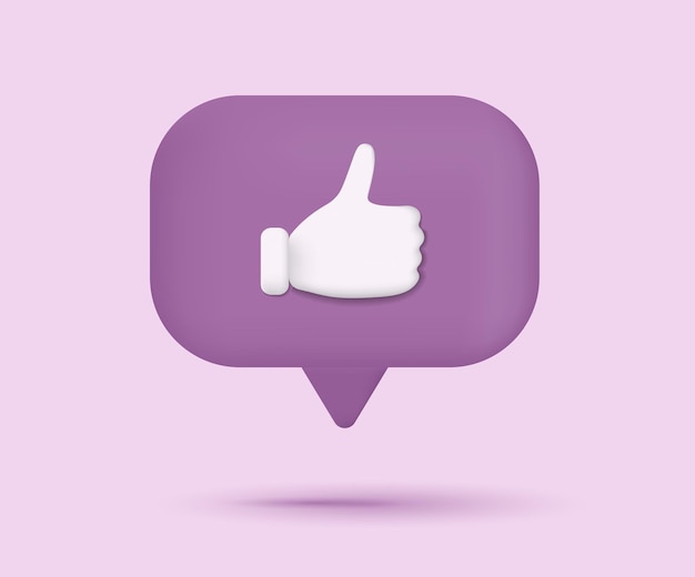 3d thumbs up icon
