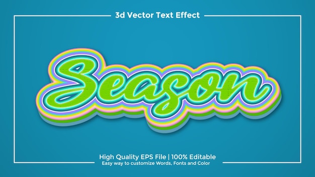 3d title text effect high quality eps vector fully editable