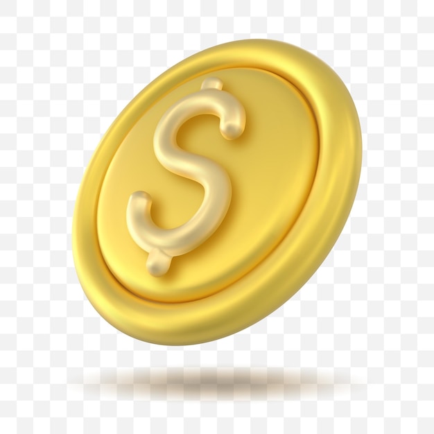 3d token coin icons vector