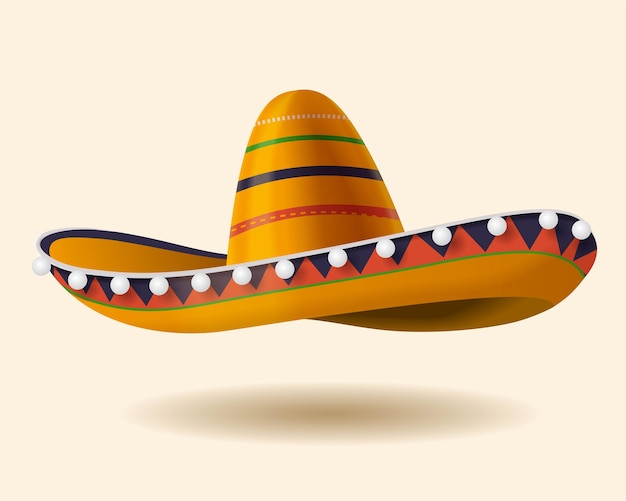 3d traditional Mexican hat