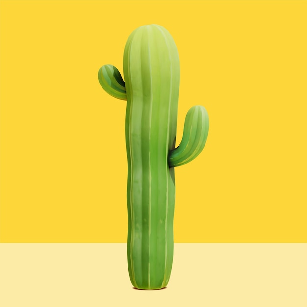 Vector 3d trendy cactus plant