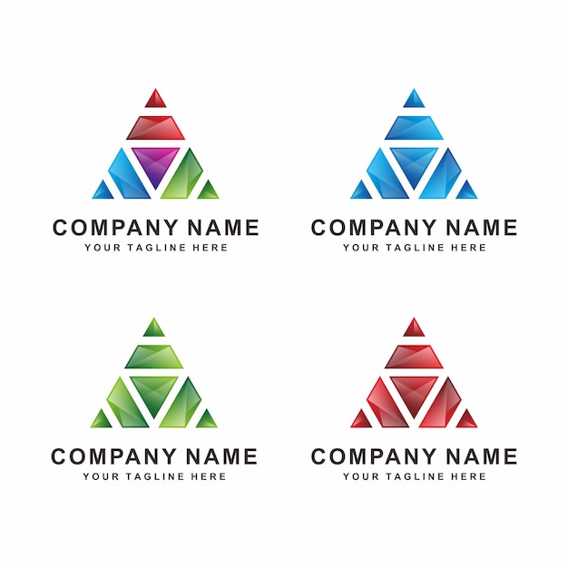 3D triangle logo