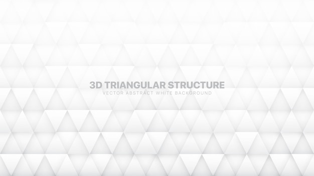 3d triangles structure technologic white abstract background