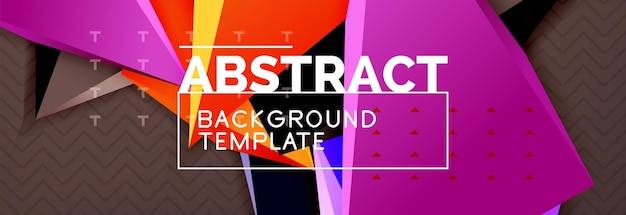 3d triangular vector minimal abstract background design