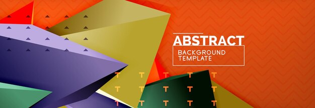 3d triangular vector minimal abstract background design