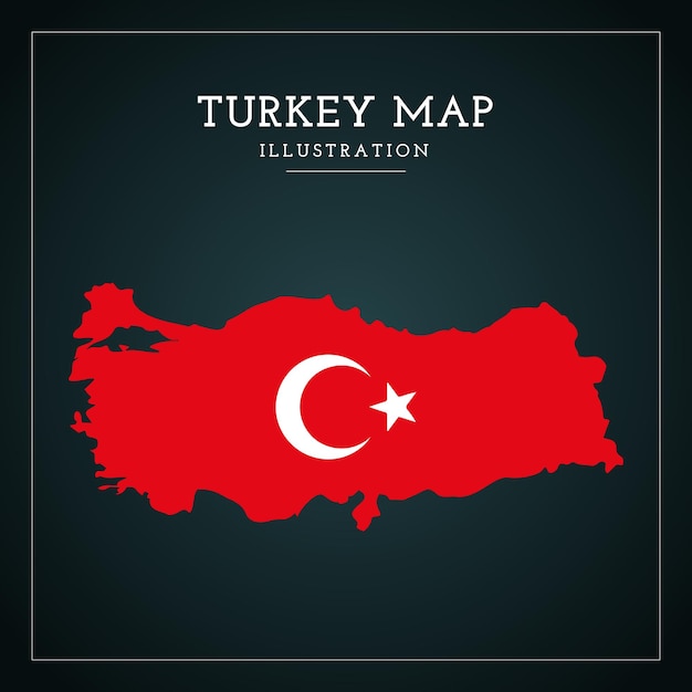 3D Turkije kaart vectorillustratie