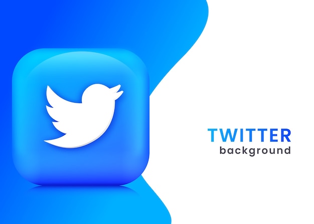 3d twitter achtergrond of banner