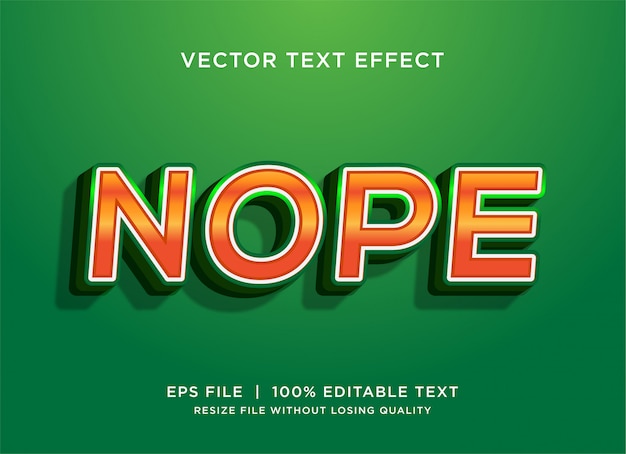 Vector 3d typography text style effect