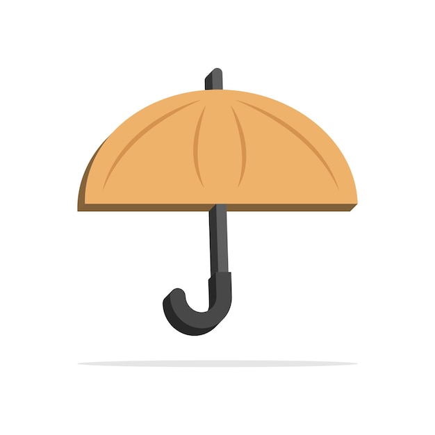 3d umbrella in minimal cartoon style