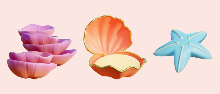 Vector 3d undersea element set