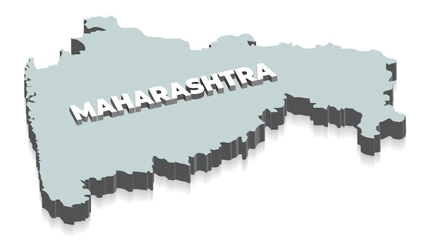 3d карта Уттар-Прадеш - штат Индии.
