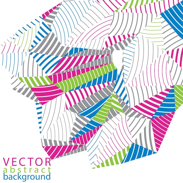 3d vector abstract technology backdrop, geometric unusual stripy background. origami bright three-dimensional shape.