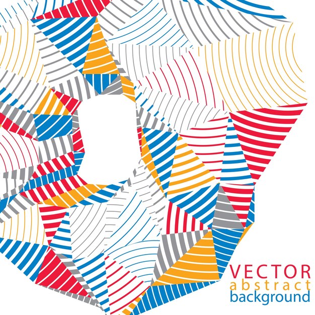 3d vector abstract technology backdrop, geometric unusual stripy background. origami bright three-dimensional shape.