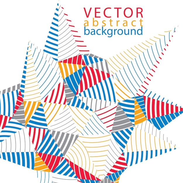 3d vector abstract technology backdrop, geometric unusual stripy background. origami bright three-dimensional shape.