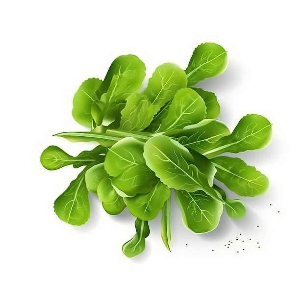 Vettore 3d vector arugula su sfondo bianco