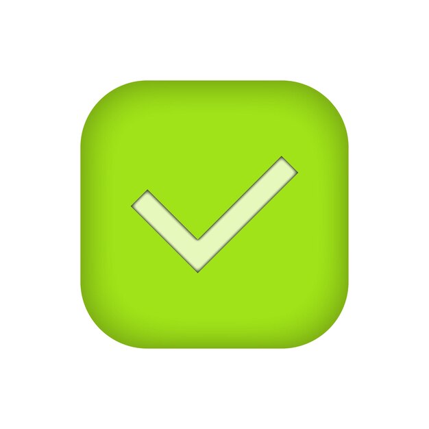 3d vector check icon