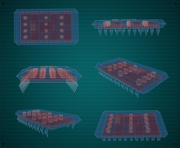 Vector 3d vector chip set for computer