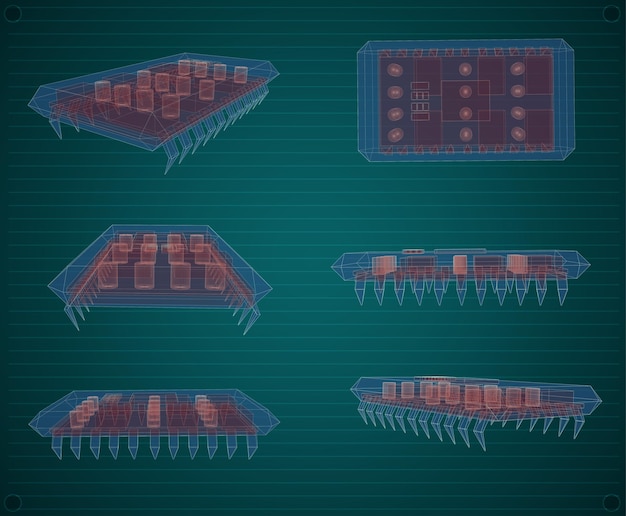 Vector 3d vector chip set for computer