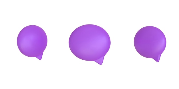 Vector 3d-vector illustratie chat zeepbel pictogram stylze dialoog symbool achtergrond geïsoleerd