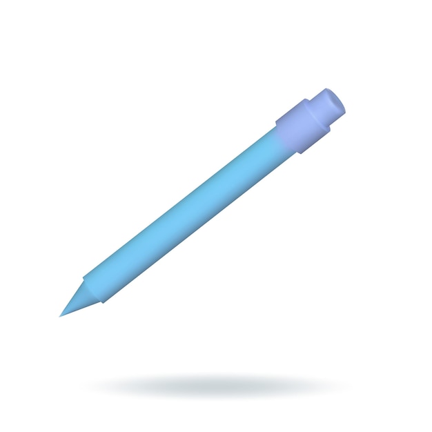 3d vector illustration of Pen or pencil icon