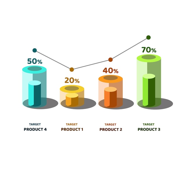 3D-vector infographic ontwerpelementen