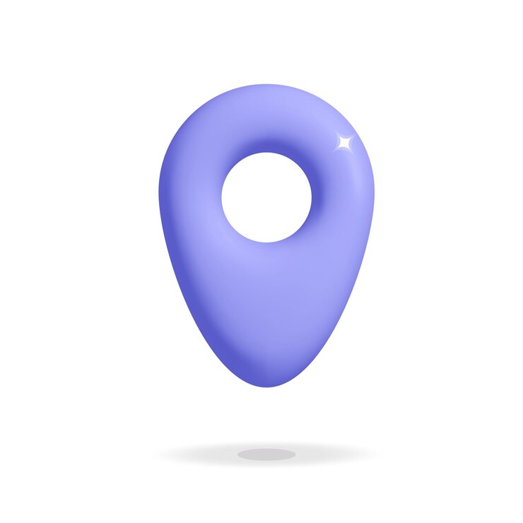 Vector 3d vector map pointer location pin cartoon render design illustration