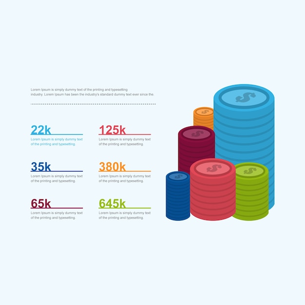 3D-векторный доллар Infographic Design Element | Финансовый вектор