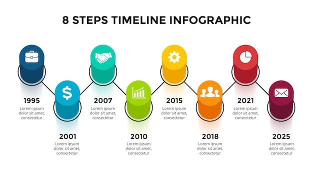 3D Vector Perspective Infographic Presentation slide template step options arrows Timeline diagram