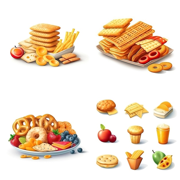Vector 3d vector snack on white background