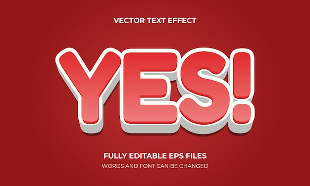 3d vector text effect template design