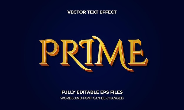 Vector 3d vector text effect template design